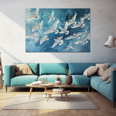 Peinture Oiseaux En Vol